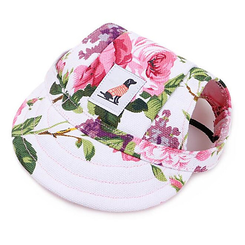 

Cat Dog Hats, Caps & Bandanas Sport Hat Visor Cap Dog Clothes Camouflage Color Rainbow Stripe Costume Canvas Oxford cloth Leopard Flower Style Casual / Daily Headwarmers S M
