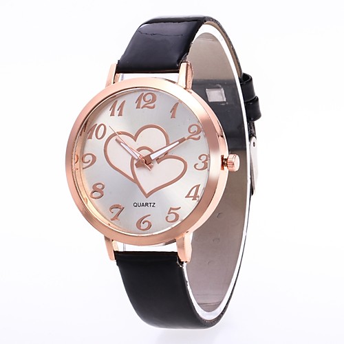 

Women's Wrist Watch Quartz Quilted PU Leather Black / White / Blue N / A Analog Ladies Heart shape Casual Fashion - Red Pink Khaki One Year Battery Life / Jinli 377