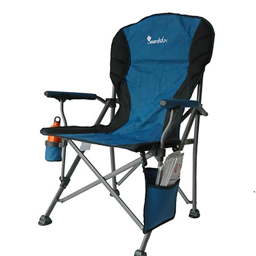 

Camping Chair Camping Chair with Armrest with Side Pocket Foldable Folding Steel Alloy for 1 person Fishing Beach Camping Autumn / Fall Spring Green Black