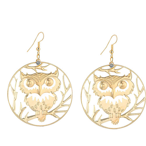 

Women's Drop Earrings Dangle Earrings Owl Statement Fashion Silver Plated Gold Plated Earrings Jewelry Gold / Silver For Daily Evening Party 2pcs