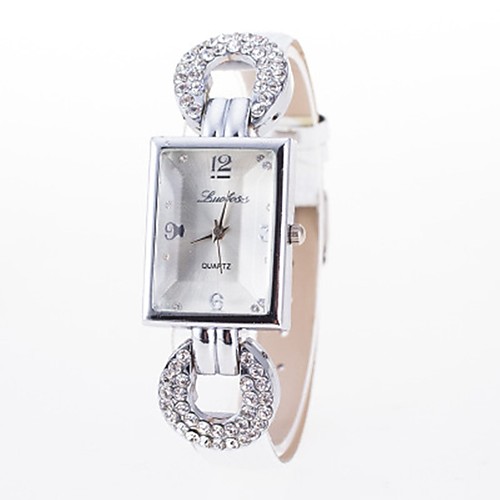 

Women's Couple's Wrist Watch Diamond Watch Quartz Black / White / Blue Casual Watch Analog - Digital Ladies Flower Sparkle Simulated Diamond Watch Fashion - Coffee Red Pink