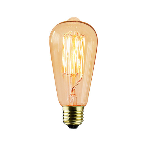 

BriLight 1шт 40 W E26 / E27 / E27 ST64 Тёплый белый Лампа накаливания Vintage Эдисон лампочка 220-240 V