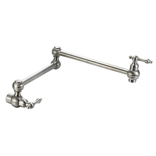 

Kitchen faucet - Two Handles One Hole Nickel Brushed Pot Filler Centerset Contemporary / Country / Modern Kitchen Taps