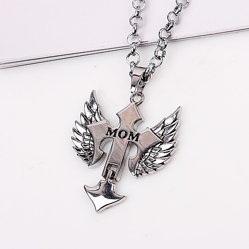 

Men's Pendant Necklace Chain Necklace Engraved Cross Wings Fashion Hip-Hop Alloy Silver Necklace Jewelry One-piece Suit For Gift Daily