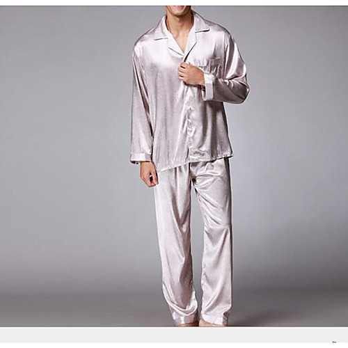 

Men's Suits Pajamas-Stylish,Solid