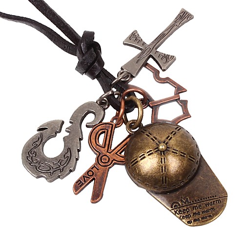 

Men's Pendant Necklace Cross Scissors Vintage Metal Alloy Bronze Necklace Jewelry One-piece Suit For Birthday Gift Cosplay Costumes