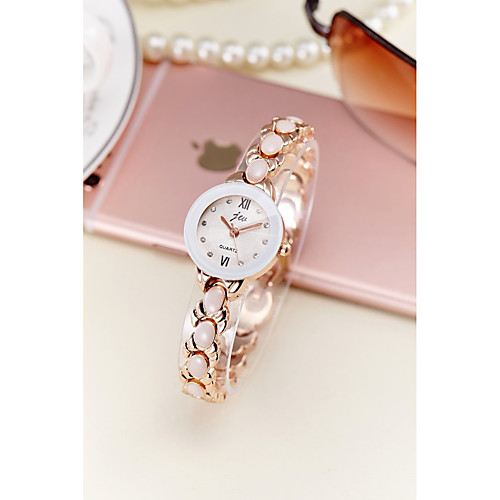 

Women's Bracelet Watch Simulated Diamond Watch Quartz Silver / Gold 30 m Water Resistant / Waterproof Imitation Diamond Analog Ladies Sparkle Bangle Fashion Elegant - Gold Silver