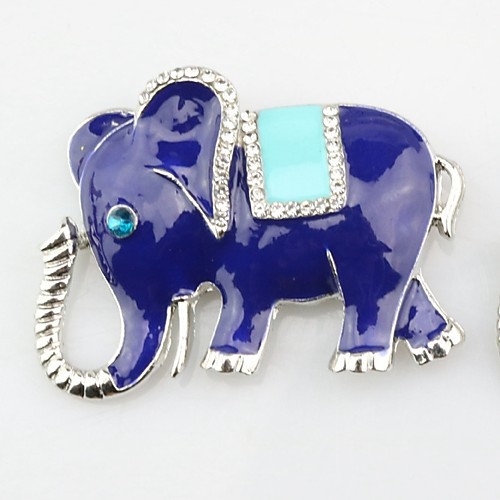

Women's Brooches Elephant Animal Ladies Imitation Diamond Brooch Jewelry Silver For Daily