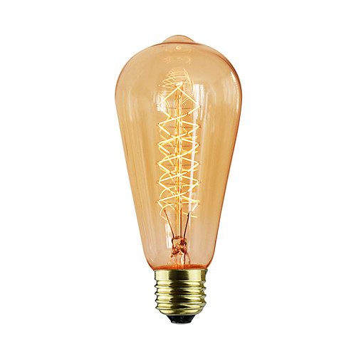 

1шт 60 W E26 / E27 / E27 ST64 Тёплый белый Лампа накаливания Vintage Эдисон лампочка 220-240 V