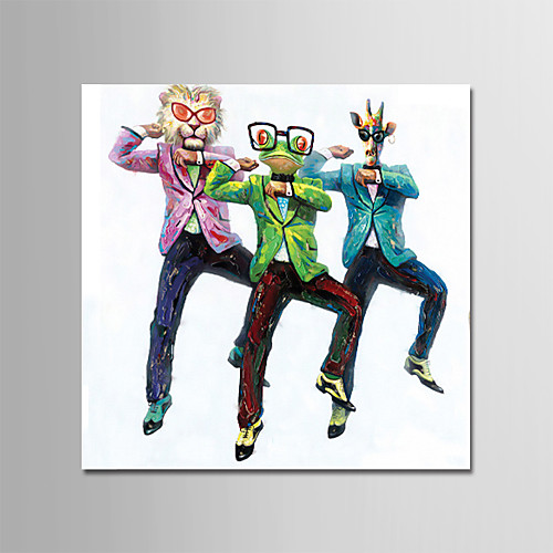 

Hang-роспись маслом Ручная роспись - Животные Современный Простой Modern Включите внутренний каркас / Растянутый холст