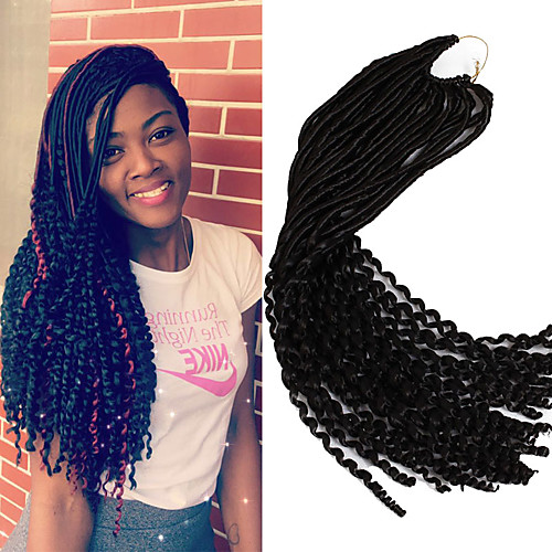 

Braiding Hair Curly / Bouncy Curl / Crochet Dreadlocks / Faux Locs Synthetic Hair 1pc / pack, 24 roots / pack Hair Braids Ombre Dreadlock Extensions / Dreads Locs / Crochet Faux Dreads