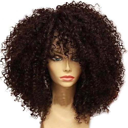 

Human Hair Unprocessed Human Hair Glueless Lace Front Lace Front Wig Middle Part style Brazilian Hair Curly Afro Curly Wig 130% Density with Baby Hair Natural Hairline 100% Virgin Unprocessed