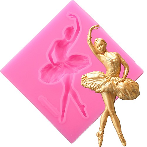 

танцор силиконовые формы для торта танцующая девушка помадка украшения инструменты конфеты глина