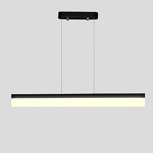 

100cm черный металл современный светодиодный подвесной светильник 20w акриловая гостиная столовая офис или освещение деловых мест