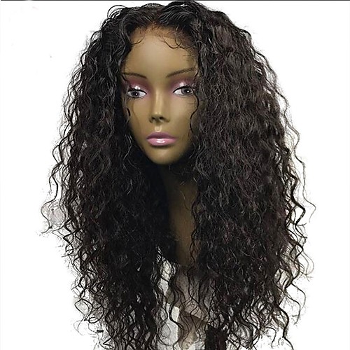 

Human Hair Glueless Lace Front Lace Front Wig style Brazilian Hair Curly Wig 130% Density with Baby Hair Natural Hairline Unprocessed Glueless Pre-Plucked Women's Short Medium Length Long Human Hair