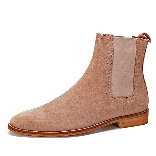 

Муж. Армейские ботинки Замша Осень / Зима Ботинки Сапоги до середины икры Черный / Серый / Хаки