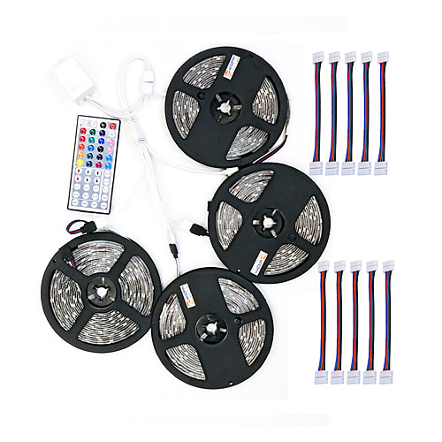 

ZDM 4x5M LED Light Strips RGB Tiktok Lights 5050 10mm 30 LEDs/Meters 44Key IR Controller and 1x1 To 4 Cable Connnector with 10PCS Connecting line DC12V 140W