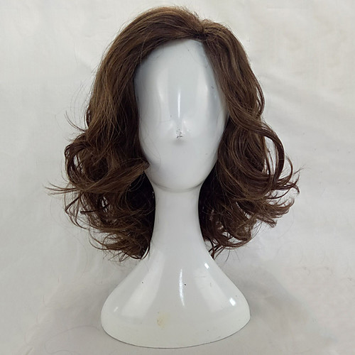 

Synthetic Wig Deep Wave Deep Wave Wig Medium Length Light Brown Synthetic Hair Middle Part Brown hairjoy