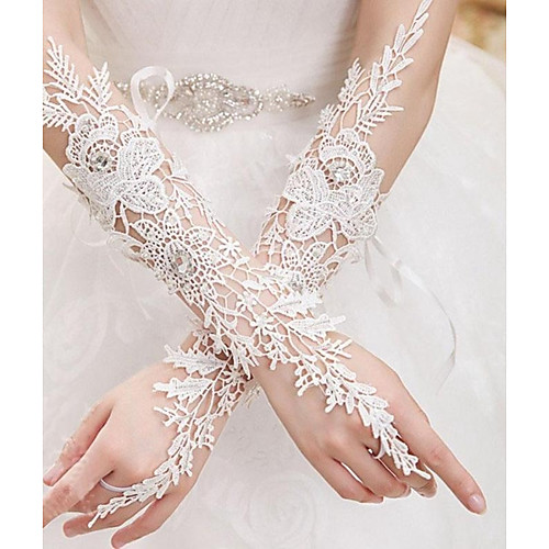 

Net Elbow Length Glove Sweet Style With Rhinestone