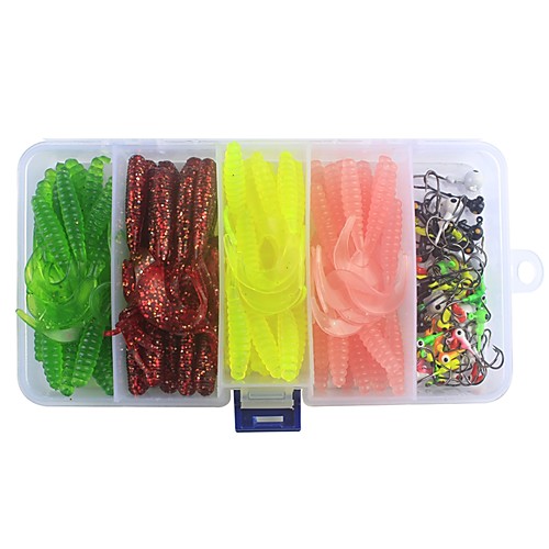 

Soft Bait Fishing Lures Fishing Accessories 130 pcs Fishing Easy to Carry Lightweight Plastic Carbon Steel Jigging Sea Fishing Fly Fishing / Bait Casting / Ice Fishing / Spinning / Jigging Fishing
