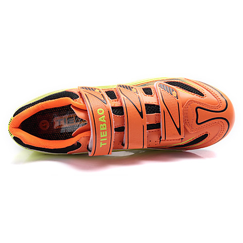 фото Tiebao обувь для шоссейного велосипеда нейлон водонепроницаемость дышащий противозаносный велоспорт черный оранжевый муж. обувь для велоспорта / амортизация / вентиляция / искусственное волокно lightinthebox