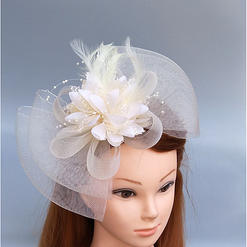 

Перья / Сеть Fascinators / Цветы / Головные уборы с Перья / мех / Цветы 1шт Свадьба / Особые случаи Заставка