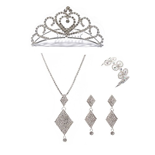 

Жен. Комплект ювелирных изделий Искусственный бриллиант европейский, Мода Включают Диадемы Свадебные комплекты ювелирных изделий Белый Назначение Свадьба Для вечеринок