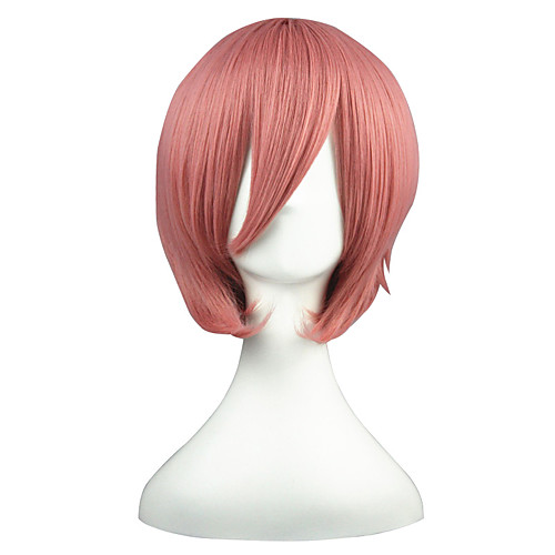 

Synthetic Wig kinky Straight kinky straight Bob Wig Pink Short Pink Synthetic Hair Women's Pink