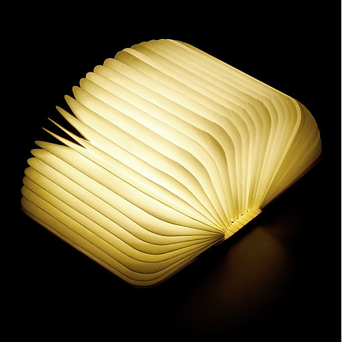 

1шт Книга LED Night Light Теплый белый Встроенная литий-батарея Складной Перезаряжаемый Декоративный свет С портом USB Простота