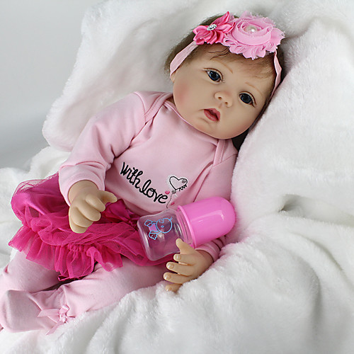 фото Npkcollection npk doll куклы реборн кукла для девочек девочки reborn baby doll 22 дюймовый силикон винил - как живой милый стиль ручная работа безопасно для детей non toxic милый детские девочки / ce Lightinthebox