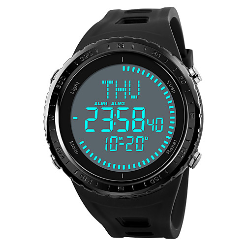 

SKMEI Муж. Спортивные часы Армейские часы электронные часы Японский Цифровой Стеганная ПУ кожа Черный / Зеленый / Серый 50 m Защита от влаги Будильник Секундомер Цифровой На каждый день - / Один год