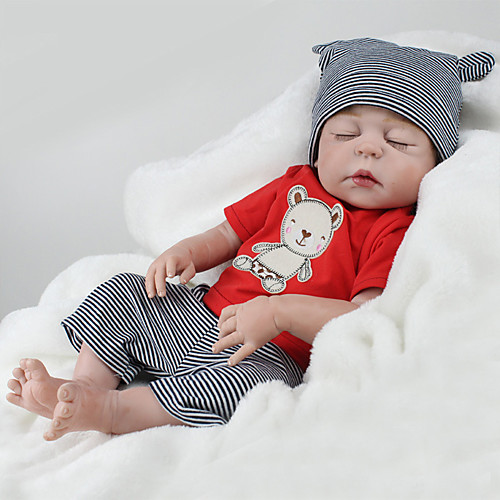 

NPK DOLL Reborn Doll Baby Reborn Baby Doll 22 inch Full Body Silicone Silicone Vinyl - lifelike Cute Hand Made Child Safe Non Toxic Lovely Kid's Girls' Toy Gift / Parent-Child Interaction