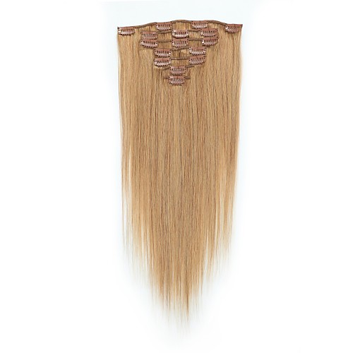 

Clip In Human Hair Extensions 7Pcs/Pack 70g/pack Medium Brown/Strawberry Blonde Medium Brown/Bleach Blonde Golden Brown/Bleach Blonde