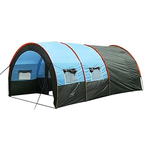 

7 человек на открытом воздухе Семейный кемпинг-палатка С защитой от ветра Сохраняет тепло Ультралегкий (UL) Воздухопроницаемость Защита от насекомых Крупногабаритные Защита от комаров Карниза, Серый + синий