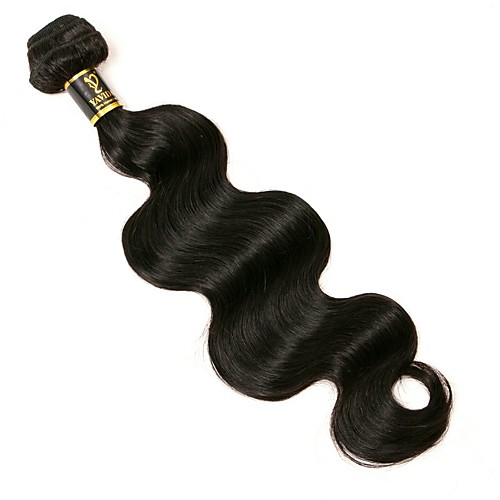 

1 Bundle Indian Hair Body Wave Human Hair Natural Color Hair Weaves Human Hair Weaves Human Hair Extensions Women's