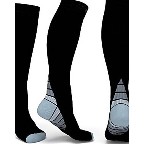 фото Компрессионные носки спортивные носки / спортивные носки носки для велоспорта муж. жен. велосипедный спорт / велоспорт велоспорт дышащий впитывает пот и влагу удобный 2 пары контрастных цветов нейлон Lightinthebox