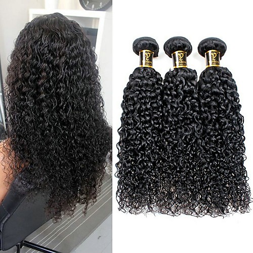 

1 Bundle Brazilian Hair Kinky Curly Human Hair Natural Color Hair Weaves / Hair Bulk Human Hair Weaves Human Hair Extensions / 8A