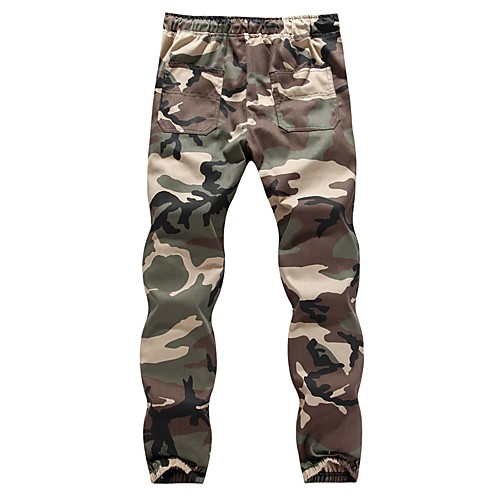 

Hiking Pants Men's Basic / Military Daily Skinny / Sweatpants Pants - Camo / Camouflage Spring Summer Gray Army Green XXXL XXXXL XXXXXL