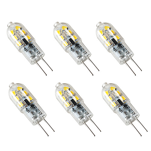 фото Brelong 6 шт. g4 1.5w 12led smd2835 кукурузный свет прозрачный чехол 12v белый / теплый белый Lightinthebox