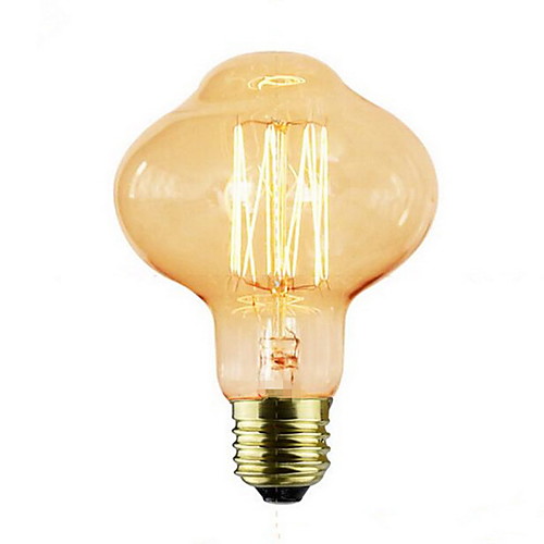 

1pc 40w e27 d80 retro dimmable / декоративная теплая белая лампа накаливания vintage лампа edison ac220-240v