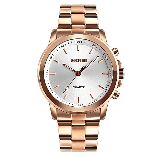

SKMEI Women's Couple's Casual Watch Fashion Watch Dress Watch Japanese Quartz Black / Silver / Gold 30 m Water Resistant / Waterproof Large Dial Analog Ladies Luxury Casual - Black Silver Rose
