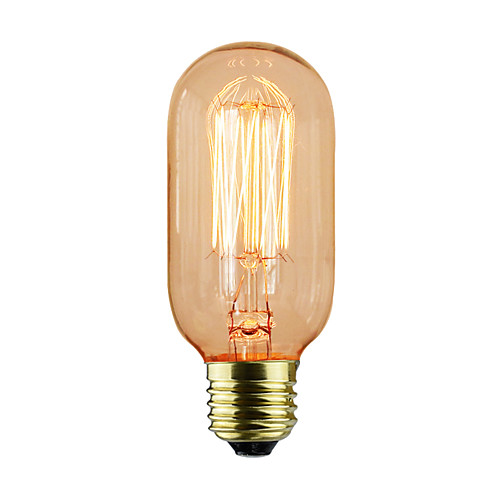 

1шт 40 W E26 / E27 T45 Желтый Прозрачный Body Лампа накаливания Vintage Эдисон лампочка 220-240 V
