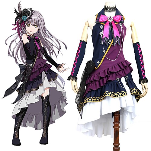 

Вдохновлен BanG Dream Косплей Аниме Косплэй костюмы Косплей Костюмы другое Без рукавов Косыночная повязка / Платье / Больше аксессуаров Назначение Муж. / Жен.