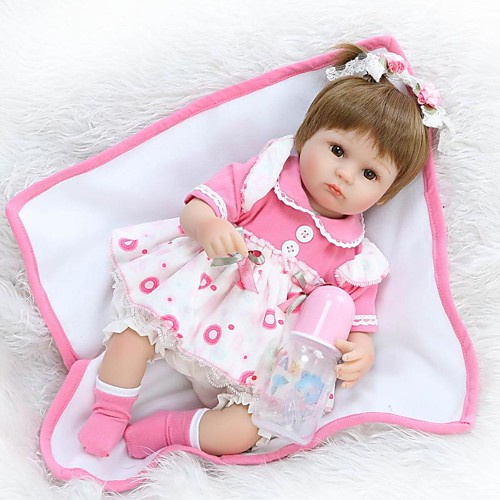 

NPKCOLLECTION NPK DOLL Куклы реборн Дети 16 дюймовый Силикон Винил - Новорожденный как живой Милый стиль Ручная работа Безопасно для детей Новый дизайн Детские Универсальные / Девочки Игрушки Подарок