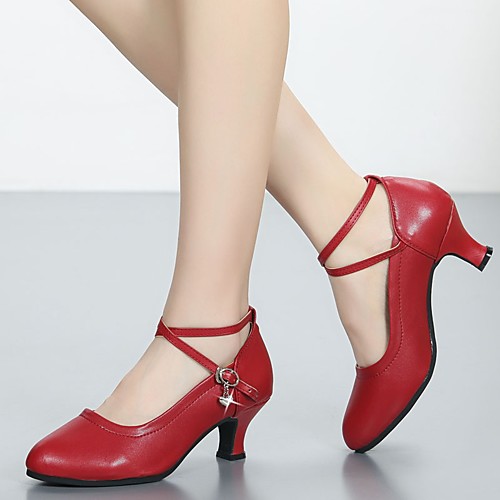 

Women's Dance Shoes Sparkling Glitter Latin Shoes / Jazz Shoes / Samba Shoes Sandal / Heel / Sneaker Cuban Heel Customizable Black / Dark Red / Silver