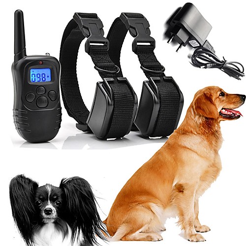 

Dogs Bark Collar Dog Training Collars Waterproof Rechargeable Vibrating Micro Electric Shock No Harm To Dogs or other Pets Plastics Nylon Black