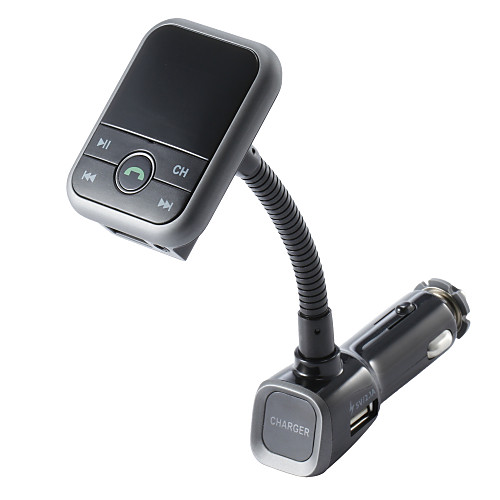 

bluetooth fm передатчик автомобильный адаптер беспроводной автомобильный ресивер handsfree автомобильное зарядное устройство с двумя портами USB для iphone / samsung, Черный