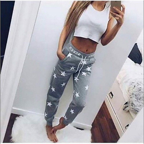 

Women's Daily Sweatpants Pants - Solid Colored Cotton Winter Blushing Pink Gray S M L