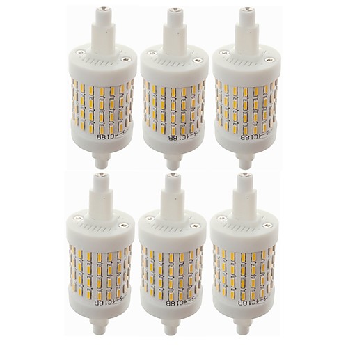 

SENCART 6шт 8 W 800 lm R7S LED лампы типа Корн T 72 Светодиодные бусины SMD 4014 Декоративная Тёплый белый Белый 85-265 V