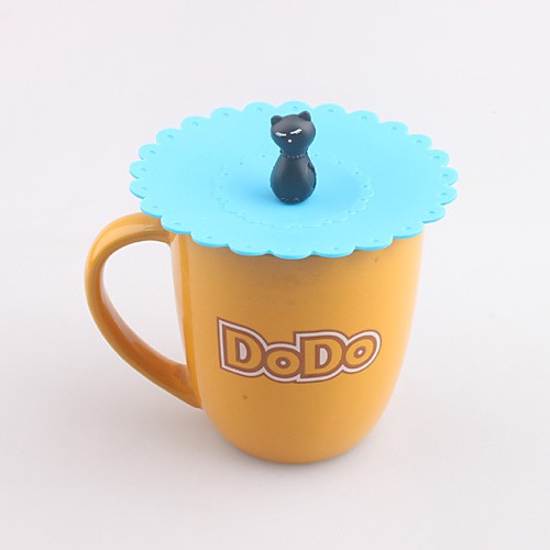 

мультфильм кошка в форме силиконовой кружки крышка крышка водонепроницаемая крышка для напитков крышка